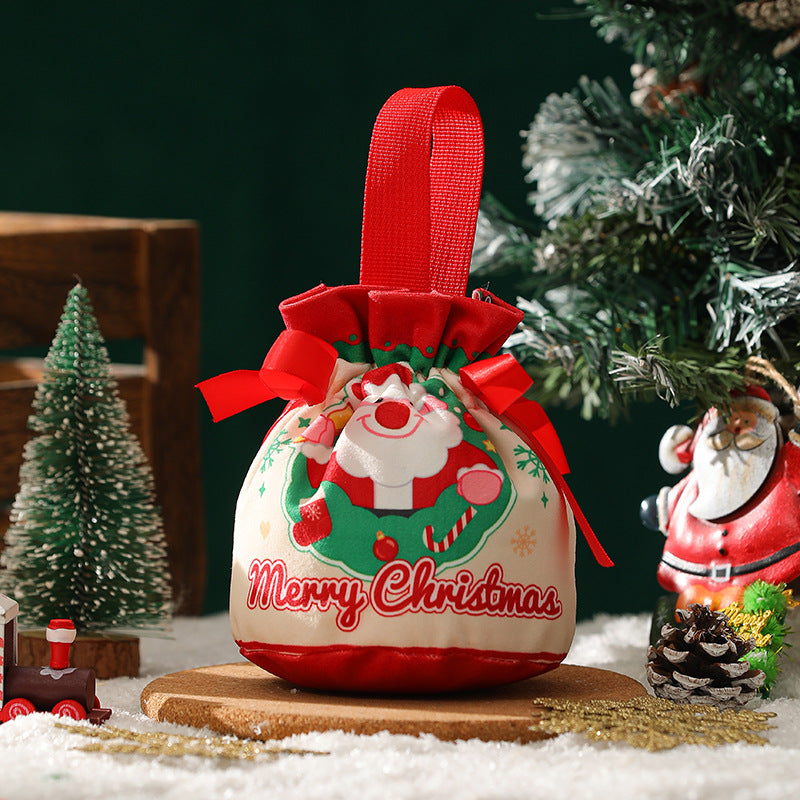 Wholesale Christmas Gift Velvet Apple Bag Handbag Drawstring Bag